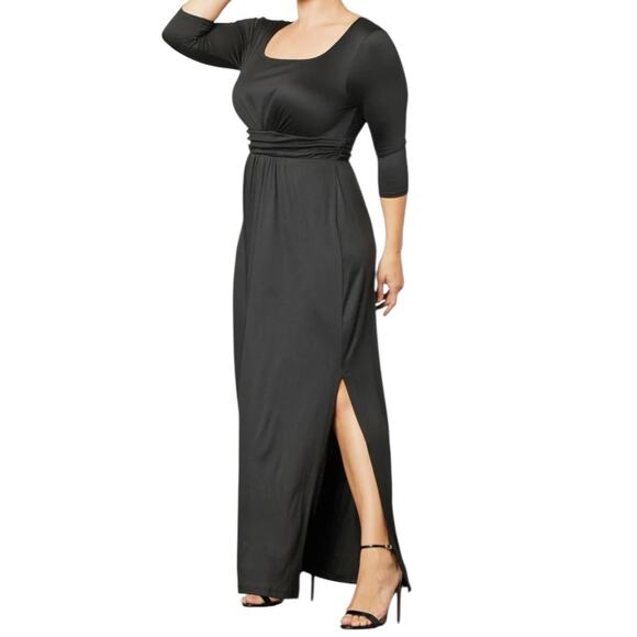Kiyonna Maya Maxi knit dress black size 1X - Picture 1 of 9